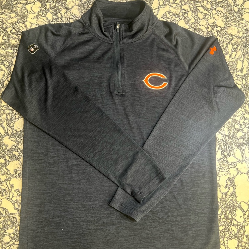 Under Armour NFL Combine Authentic Chicago Bears Quarter-Zip- Size Small